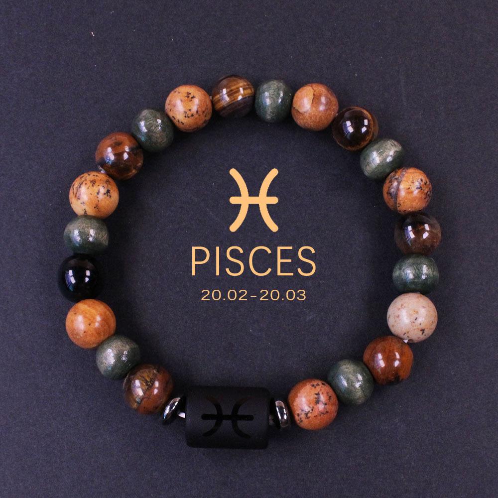 1PC Cosmic Planet Beaded Twelve Constellation Bracelet, Black Stone Twelve Constellation Beaded Bracelet