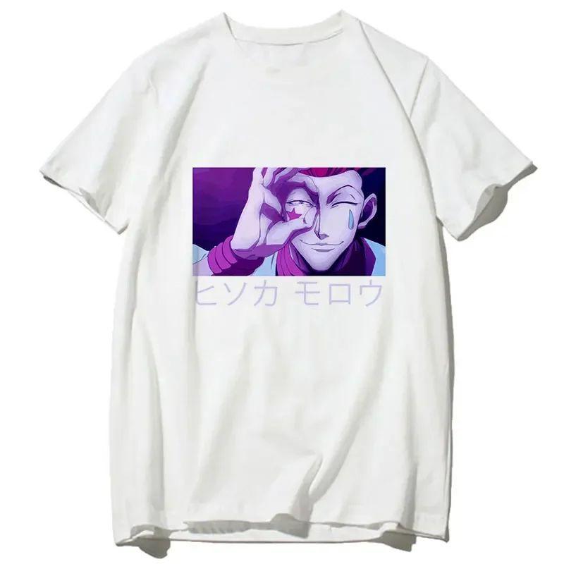 Wpmens Tops Y2K 90s Japanese Anime Graphic Harajuku Kawaii Killua Tshirt Funny Hisoka T Shirt Tops Tees Male Unisex Tshirt