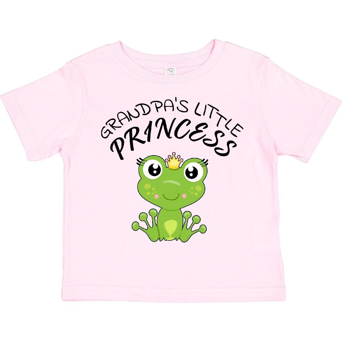 Inktastic Grandpa s Little Princess- Cute Frog Toddler T-Shirt Frogs Grandfather 150