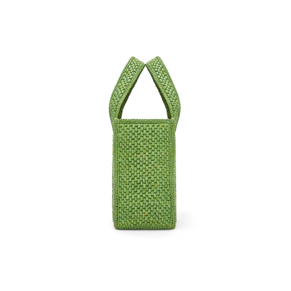 Loewe Font Tote With Detachable Adjustable Shoulder Strap In Wine Palm Fiber Women Tote Bag Green A685B59X01-4100