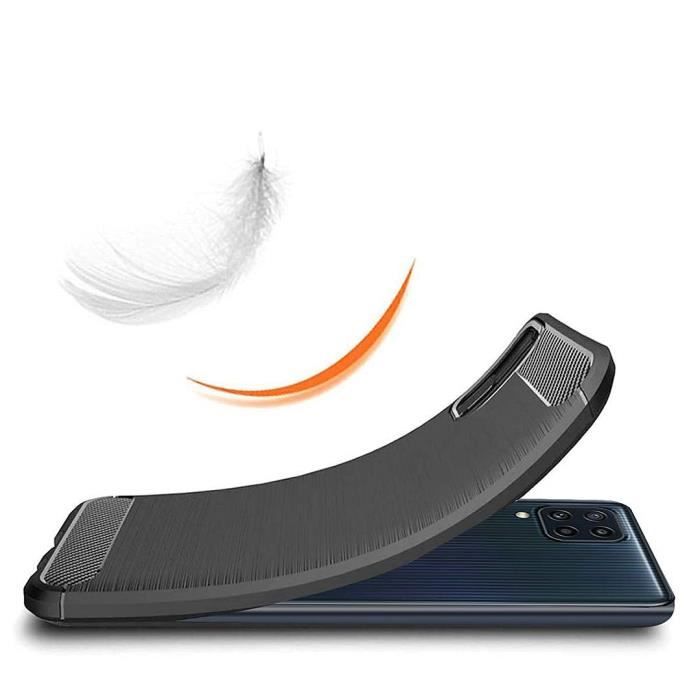 Coque de Protection - PROSHOP - Samsung F22 - Souple - Traits Acier - Noir
