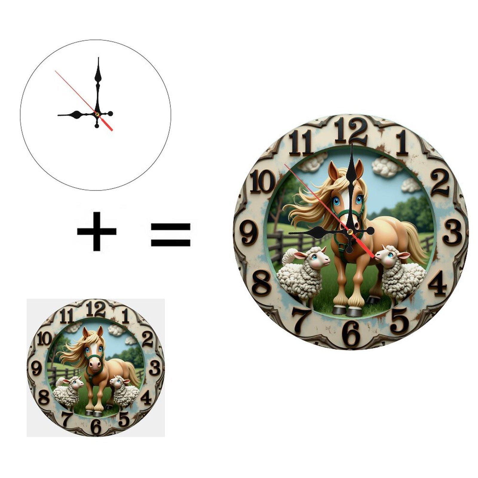 Understated Elegance 25x25cm Wood Wall Clock Impresses Guests (White,25*25cm/9.843*9.843inch)