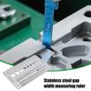 Stainless Steel Bolt Screw Gauge Card Portable Crack Width Ruler Tools for Pros 0.1-1.7mm Metric Gap Width Measuring Ruler