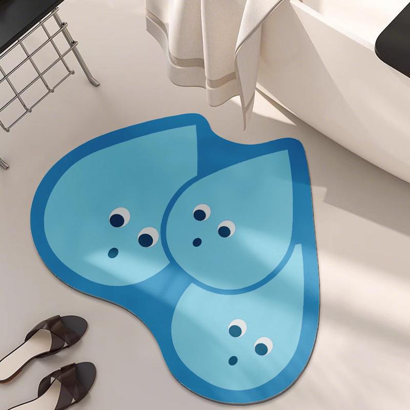 Creative Cartoon Special-Shaped Floor Mat Bathroom Water-Absorbing Quick-Drying Floor Mat Toilet Dirt-Resistant And Easy-To-Take-Care Floor Mat