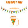1pcs Set 16.4ft Macaron Paper Card Pennant Banner Flags For Birthday Party Triangle Banner Banner Flags Pennant Banner