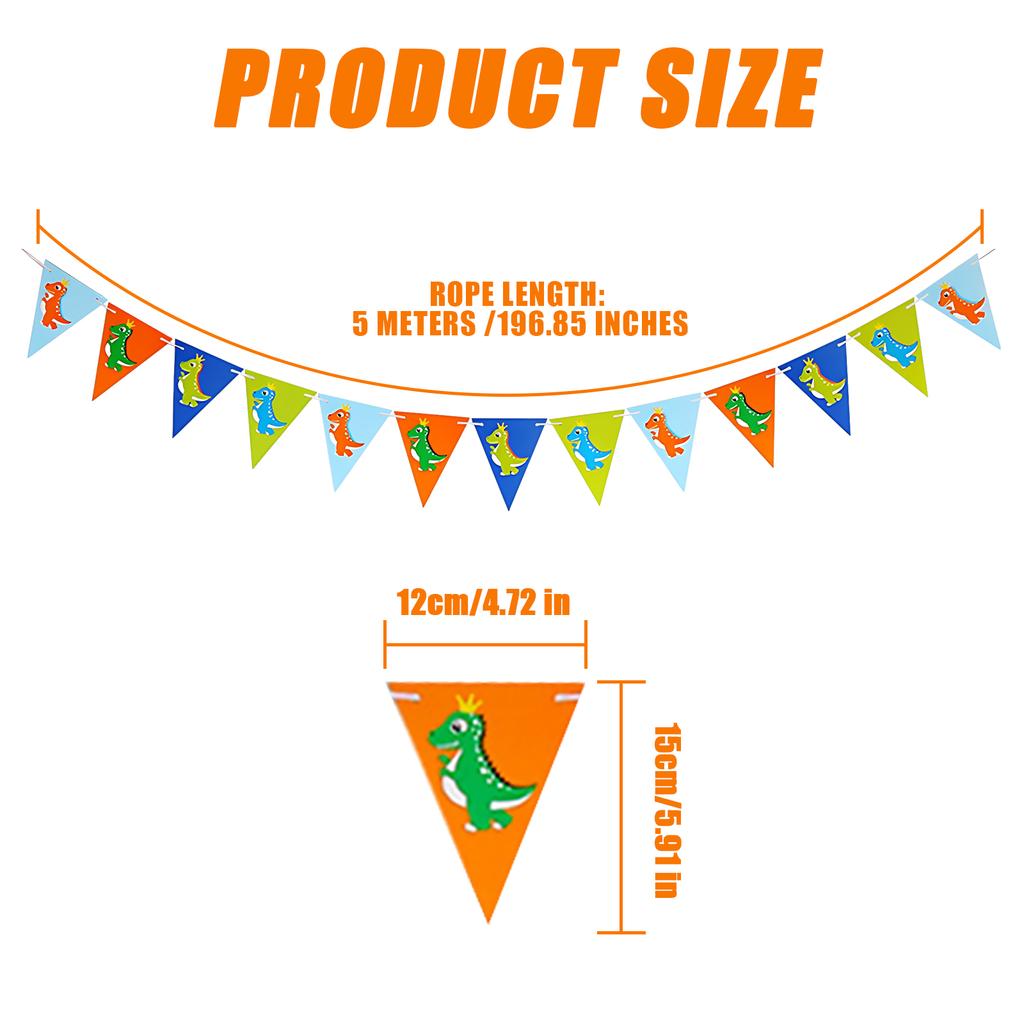 1pcs Set 16.4ft Macaron Paper Card Pennant Banner Flags For Birthday Party Triangle Banner Banner Flags Pennant Banner