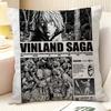 Cartoon Comic V-Vinland Sagapc 2 Pillow Case Natural Linen Organic Fabric Double-Sided Printing Sofa Home Decor Gift Pillow Case