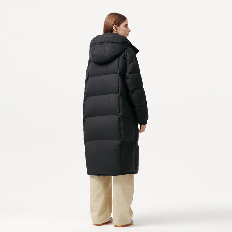 Tanboer Women's Long Thickened Windproof Hooded Down Jacket TB5530882A