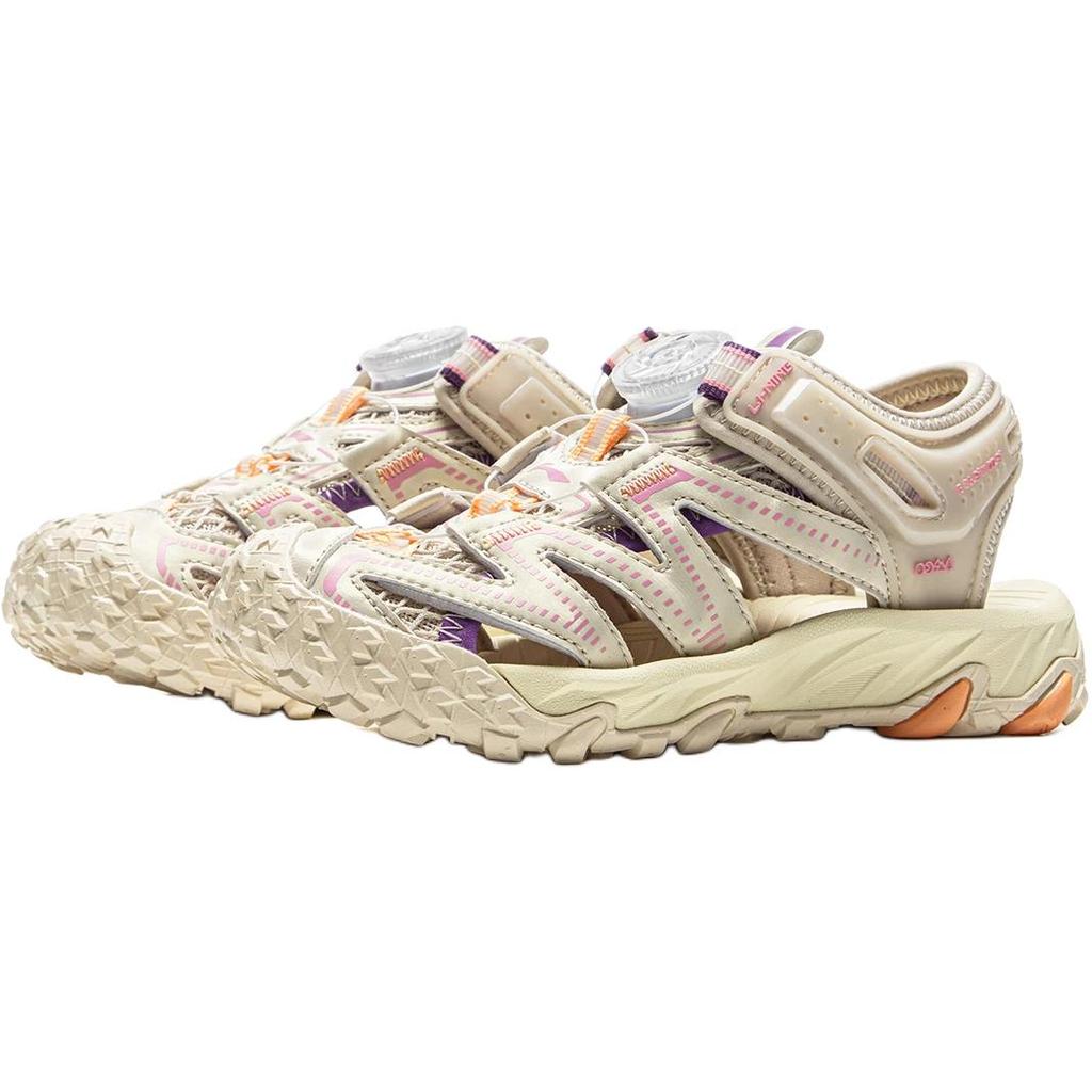 Li Ning Kids Outdoor Comfortable Sandals Kids Sandals Oatmeal-Gray YKEV028-4