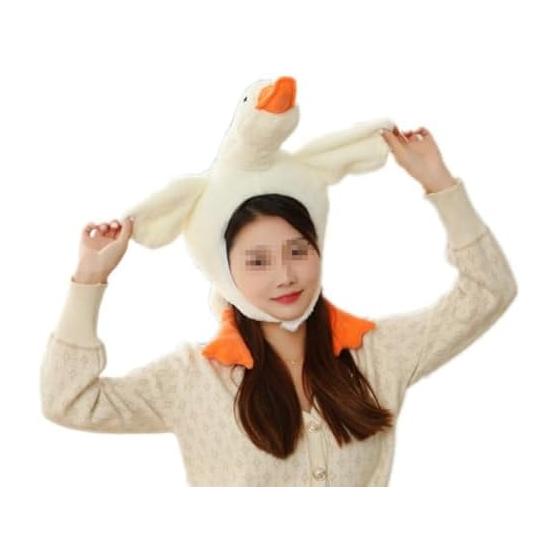 [DOKiDOKi] Duck Duck Bird Cute Moe Cosplay Transformation Hat Mask Head Headgear Stuffed Animal Costume Skit Halloween Swan 3820 4211