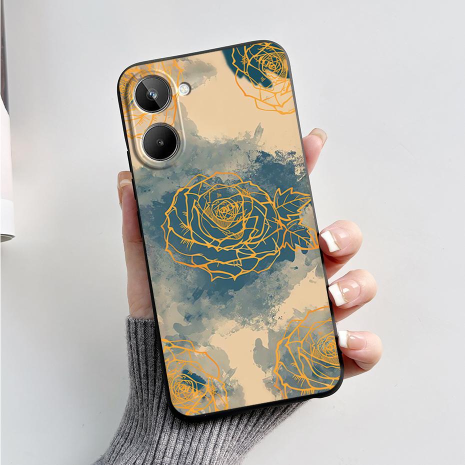 For Realme 10 4G 6.4" Soft Silicone TPU Shockproof Phone Case For Realme 10 RMX3630 Cartoon Pattern Bumper Protective Back Cover