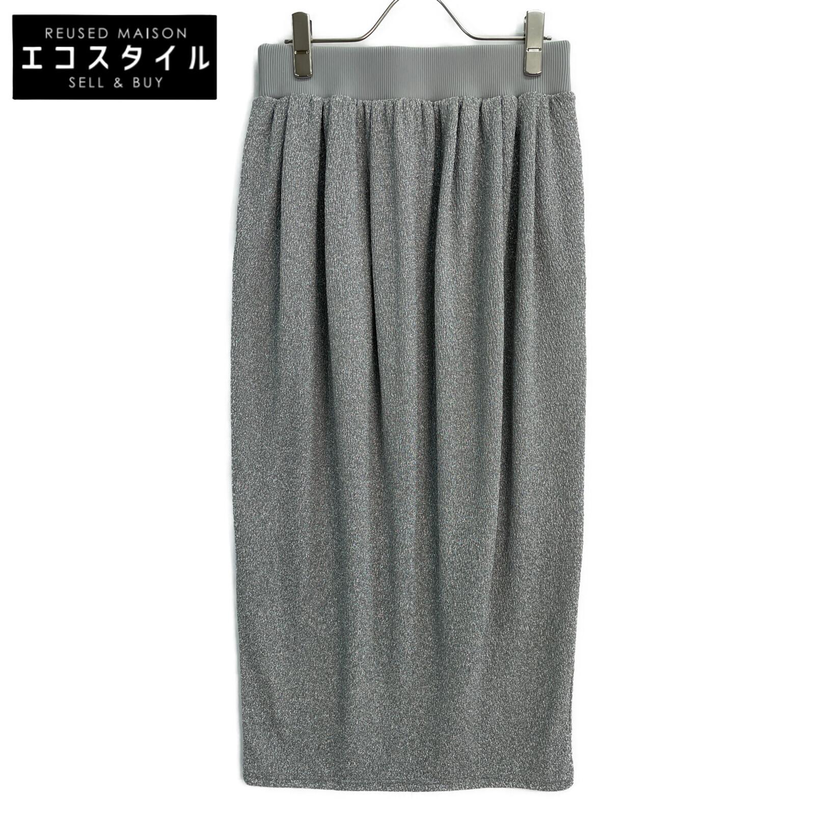 

ADORE 24th year 531-5120109 Silver shiny knit jacquard skirt skirt 38 SilverUsed