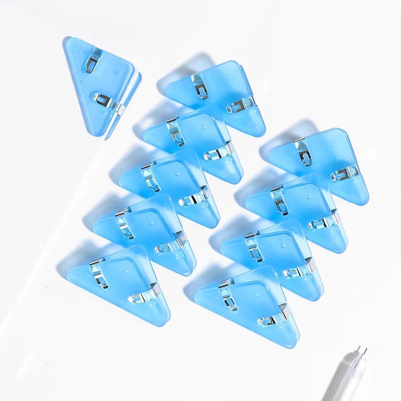 Kawaii 5/10 Stück Dreieckige Eckklammern Aktenklammern Datei-Index Foto-Klammer Seitenhalter Koreanische Schreibwaren Büro-Schreibtisch-Organizer