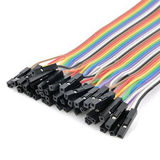 Colorful 40P Female-to-Female Dupont Ribbon Cable, 30CM Length, for Breadboard Connections
