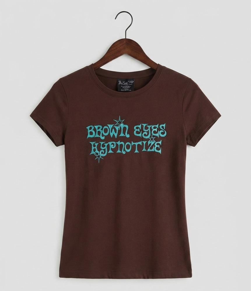 Self Esteem Brown Eyes Hypnotize Graphic T Shirt Size Large Y2K Vintage Unisex T-Shirt
