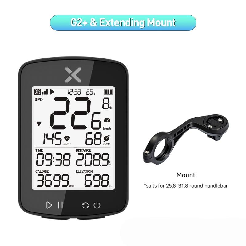 XOSS G2+ GPS Ciclocomputador G Plus Odómetro de Bicicleta G+ Gen.2 Velocímetro Inalámbrico Rastreador Bluetooth Impermeable Bicicleta de Carretera MTB