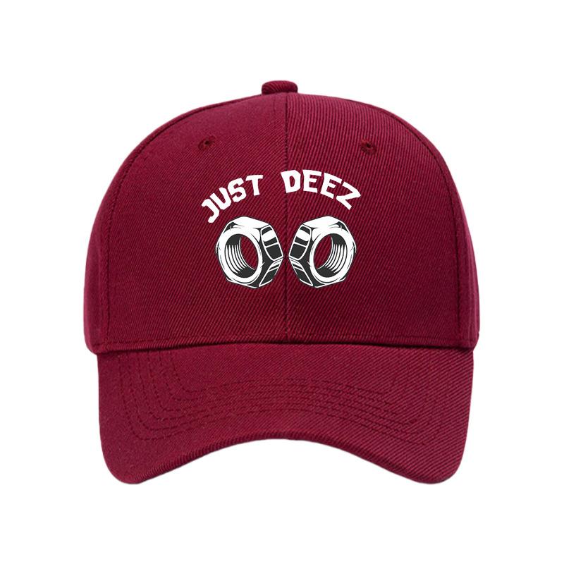 JUST DEEZ European and American hard top baseball cap women's spring and autumn outdoor sun hat solid color cap men