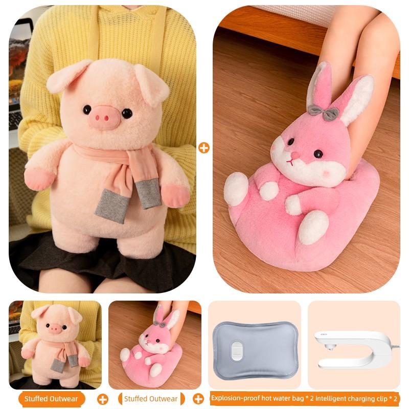 Fruit Capybara Detachable and Washable National Standard Explosion-Proof Electric Hot Water Bottle Plush Toy Pillow Doll Rechargeable Hand Warmer