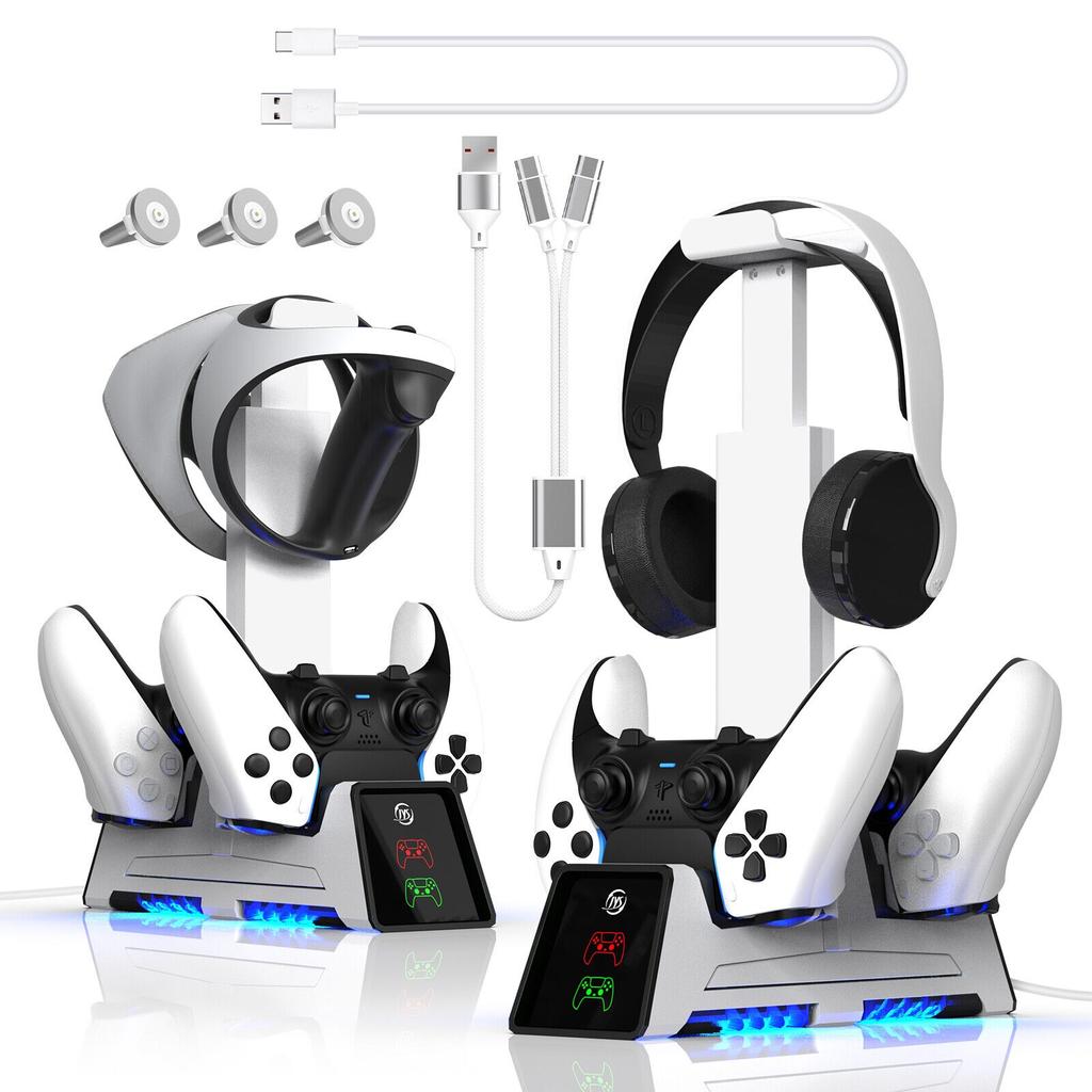 Game Controllers Charger Magnetic Charging Stand Headphone Stand for PS5 VR2