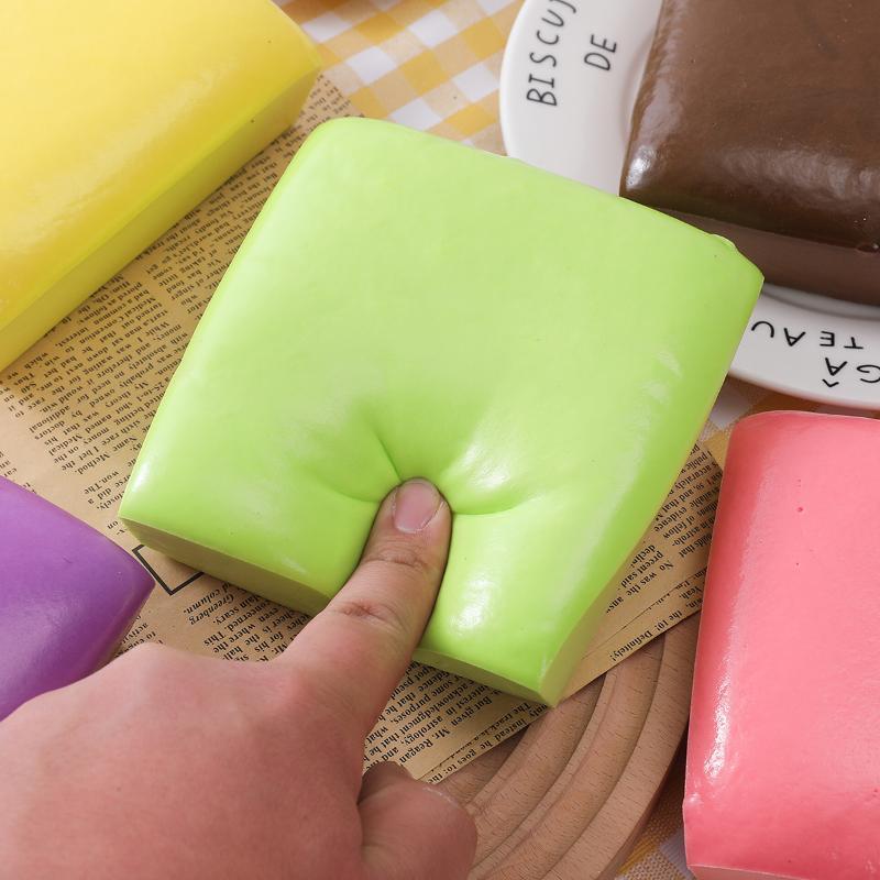 Square Slow Rising Fidget Toys Non-toxic Soft Texture Bright Color  for Kids Adults Stress Relief Use