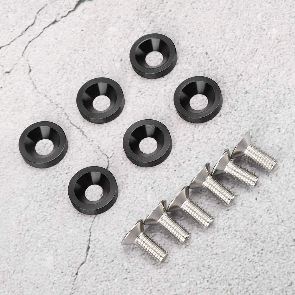 Elerose Aluminum Fender Bumper Washer, 6 Pcs M8 Universal Gasket Washers Spacer Car Motorcycle