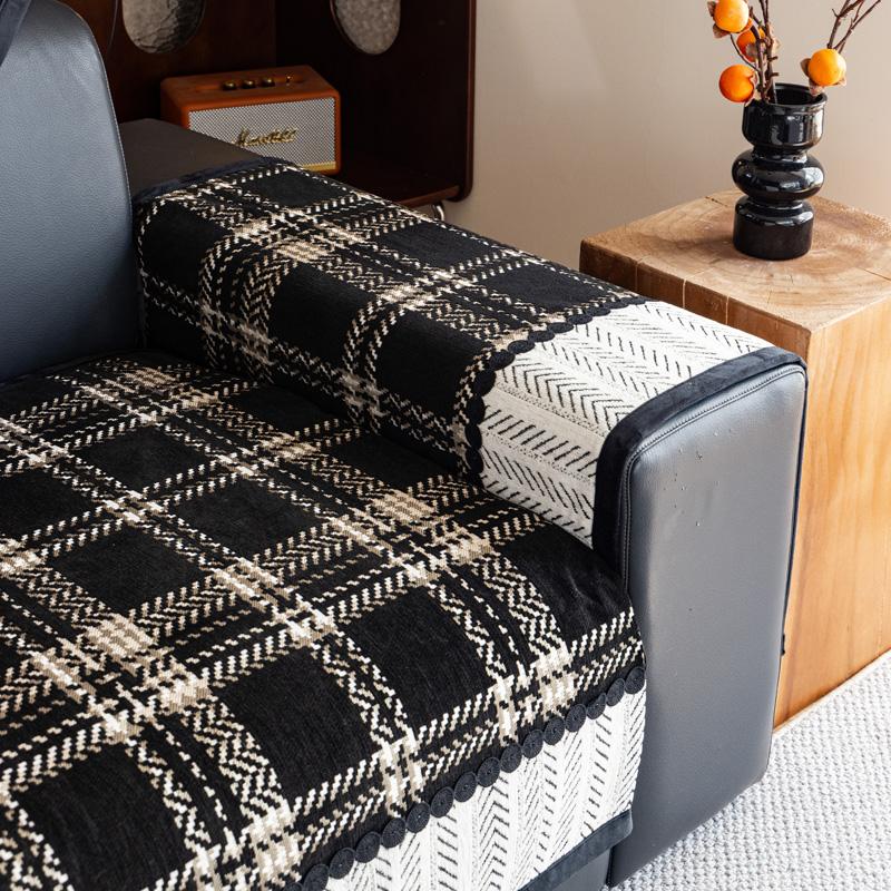 Chenille Sofa Cover Seat Cushion Non-slip Splicing Jacquard Couch Cover Sofa Towel Modern Light Luxury Universal Sofa Protection