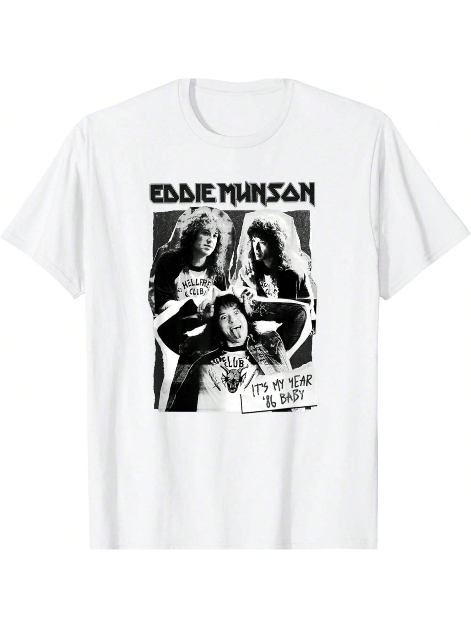 

Женская хлопковая футболка с графикой группы Эдди Мансона, принт премиального качества, прочная и долговечная, повседневная и модная S