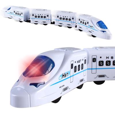 Flash Music Children Toys Automatic Steering Train Model Small Electric Toy