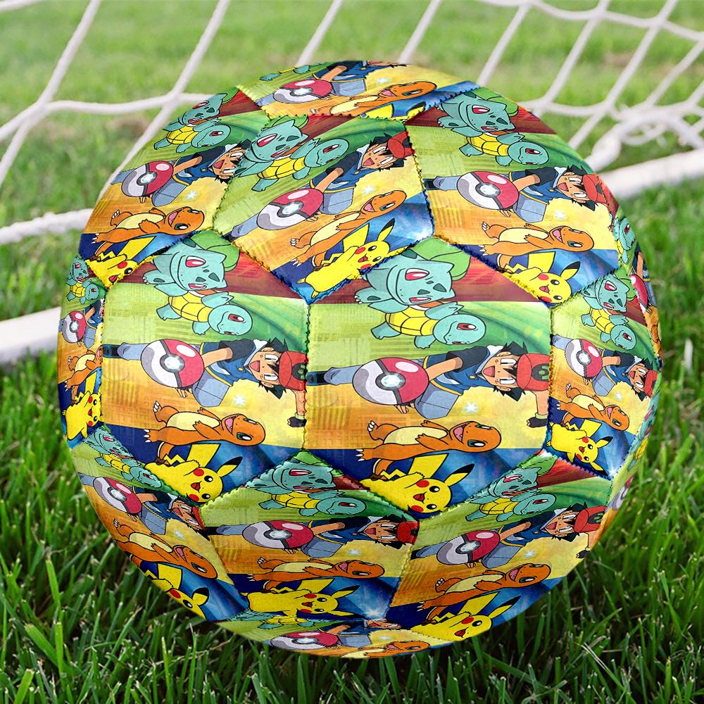Pokemon Print Size 5 Soccer Ball, Standard Match Football for Sports Game and Team Practice, Ideal Gift for Soccer Fans