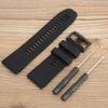 26mm Uhrenarmband Silikon Dornschließe Wasserdichtes Uhrenarmband Passend für Garmin fenix 5Xplus (Schwarz)