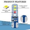 10Pcs Car License Plate Light Rgb T10 3030 8Smd Led Strobe Flash Light Led W5W/194 Clearance Lights Side Marker Parking Lamp