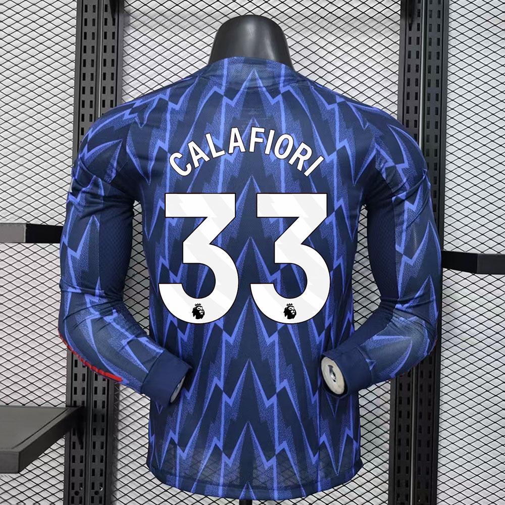 Camiseta de Manga Larga del Arsenal de Visitante 25/26: Edición Saka, Odegaard, Rice con Estampado de Número