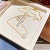 Korean Style Pearl Titanium Steel Necklace for Women - Elegant, Versatile Clavicle Chain Jewelry