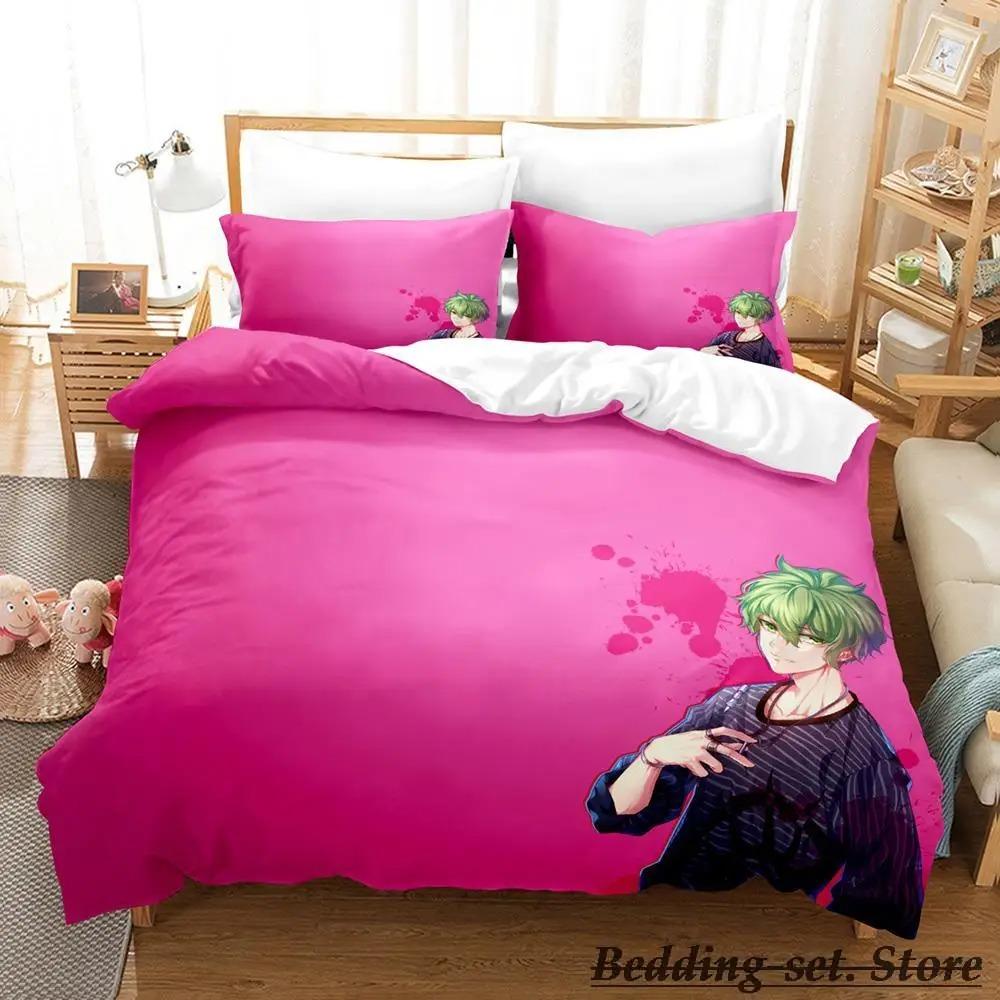 Danganronpa V3 Bedding Set Cartoon Anime three-piece set Adult Kid Bedroom Duvetcover Sets Kawaii Girls comforter bedding sets