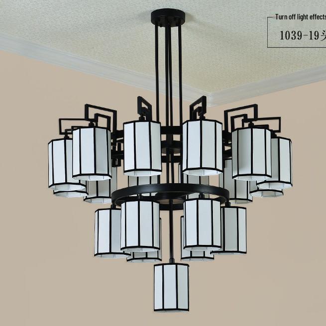 Chinese-Style Duplex High Ceiling Chandelier for Hotel Lobby or Villa
