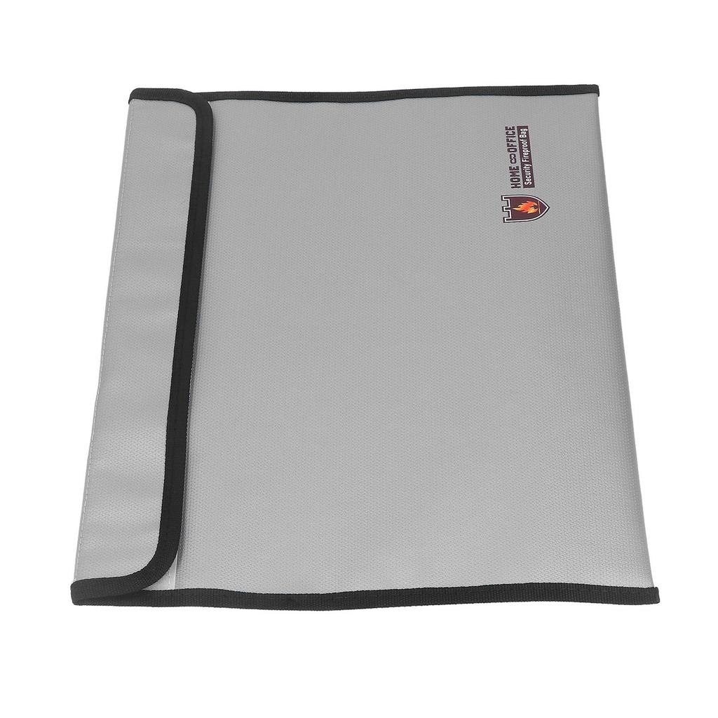 Fireproof File Bag Waterproof Heat Resistance Folder Bag for Drone Battery Mobile Power Card Grey