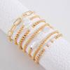 7PCS Fashion Versatile Bead Round Bead Chain Stacked Bracelet for Women's Jewelry with a Unique Design and Metal Style Bracelet Set