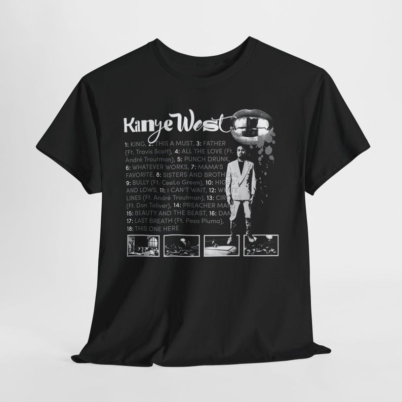 2026 Summer Fashion Tee Men Women Vintage Top Kanye West Bully Album T-shirt, Bully Album, Kanye West Bully T-shirt, Kanye West New Album T-shirt 4XL