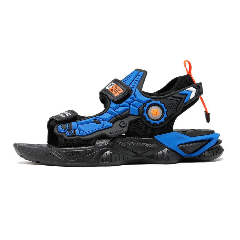 Boys sandals 2025 summer new middle-aged and older children's non-slip soft-soled school shoes beach shoes
