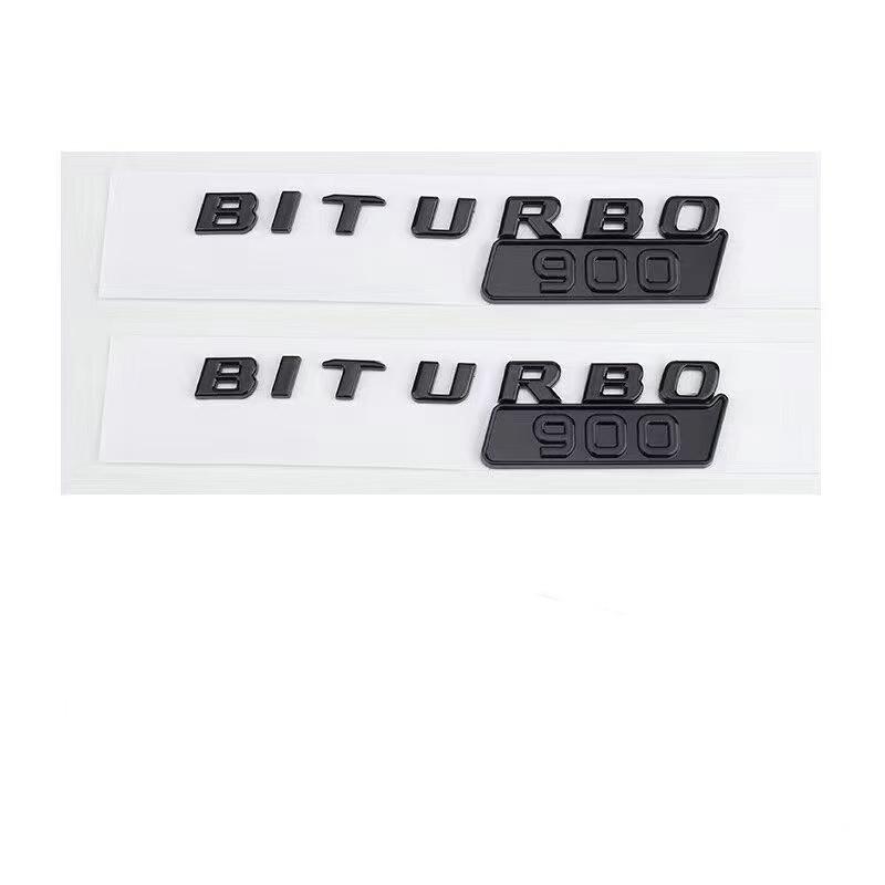 3D ABS Car Styling Logo BITURBO 700 Badge Fender Side Sticker Emblem Decals For Mercedes Benz AMG BITURBO 700 Auto Accessories