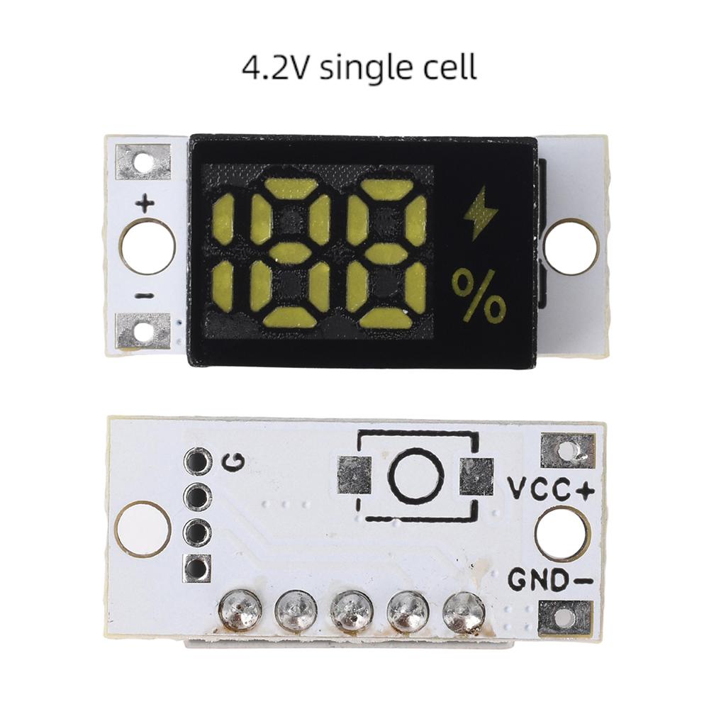 3-17V 1/2/3/4S Lithium Battery Power Meter Display Module Series Connected Battery Percentage Capacity Monitor Indicator Board