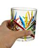 Whiskey Glasses with Colorful Painting, Scotch Whisky, Bourbon, Cocktails, RUM, Durable Whiskey Glasses