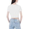 Calvin Klein Solid Short Sleeve T-Shirt Women tops White J224288-YAF