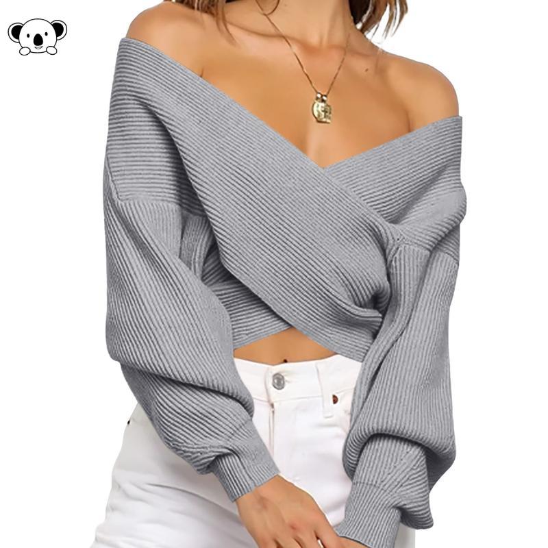 Striped V-Neck Loose Knit Sweater