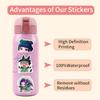 60pcs Suitcase Stickers Waterproof Stickers Scooter Computer Tablet Cartoon Decoration