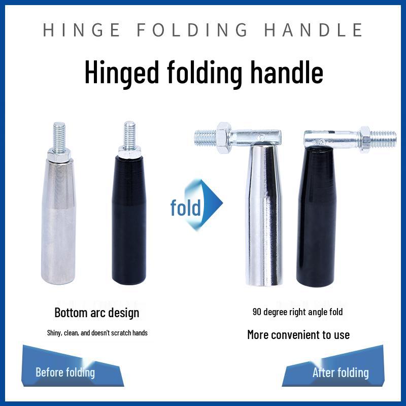 Hinged Foldable Bakelite Machine Tool Handwheel Handle with Chrome-Plated Iron, M6/M8/M10/M12
