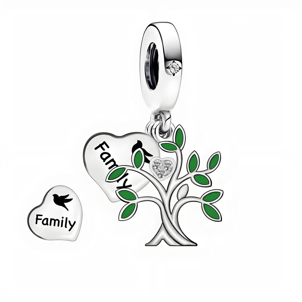 Warm 925 Silver I Love My Family The Best Parents Fit DIY Bracelet Necklace Family Gathering Souvenirs Holiday Gifts