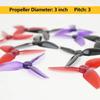 2Pairs PC 3030 3-Blade Props 3 Blades Forward and Reverse Propeller  Drone CineLog