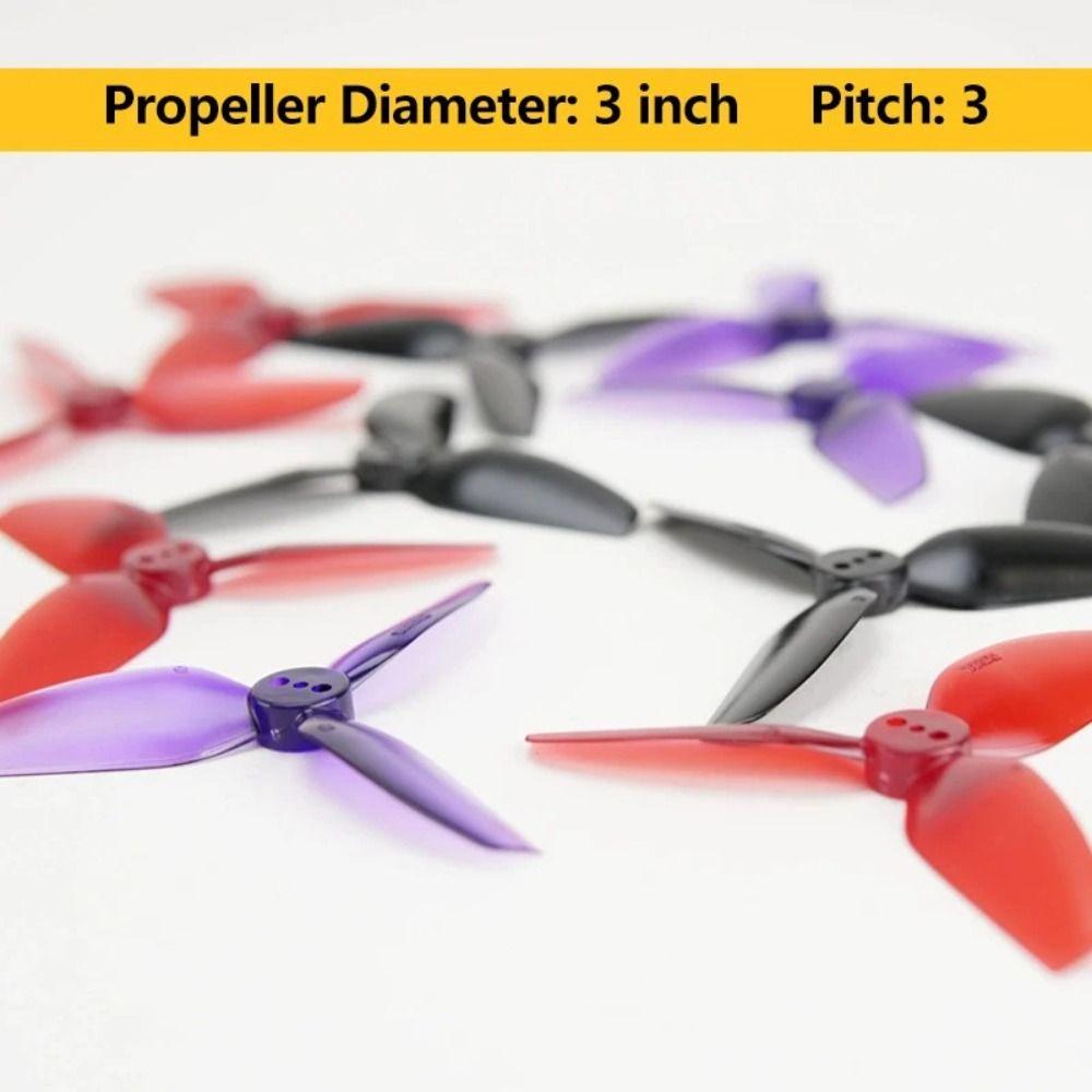 2Pairs PC 3030 3-Blade Props 3 Blades Forward and Reverse Propeller  Drone CineLog
