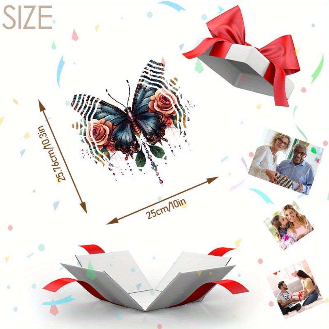 

1 шт. Роза Бабочка 3D Ветряной Спиннер Уличный Декор для Сада Двора Искусство Универсальное Праздничное Украшение с Вращающимся на 360° Крюком для Дня Благодарения